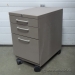 Teknion Tan 3 Drawer Mobile Rolling Pedestal